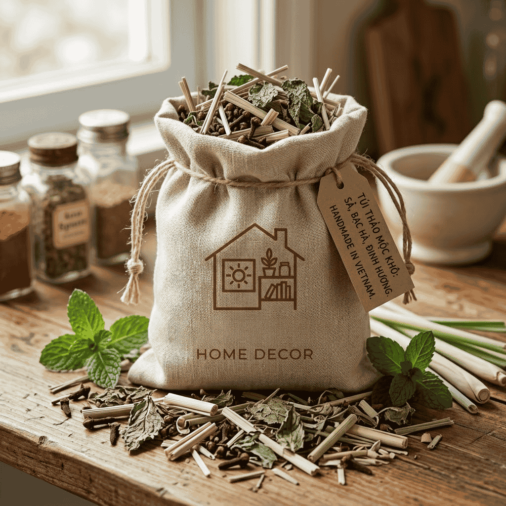 Túi đuổi muỗi từ thảo mộc khô handmade