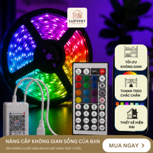 Đèn LED RGB Thông Minh 16 Triệu Màu – Điều Khiển App & Remot