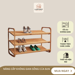 KỆ GIÀY GỖ 3 TẦNG – NHỎ GỌN NHƯNG “CÓ VÕ” CHO MỌI KHÔNG GIAN SỐNG